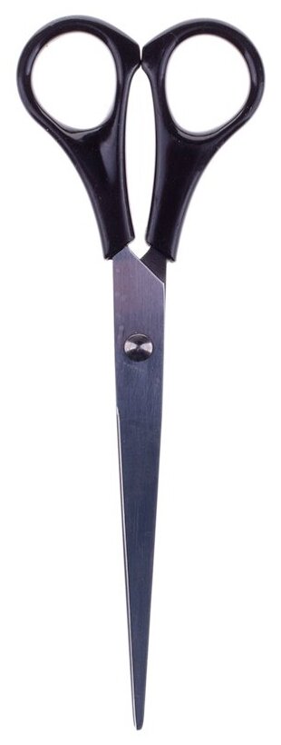Ножницы OfficeSpace 18 см, черные ручки, ПВХ чехол с европодвесом (S180B_6712)