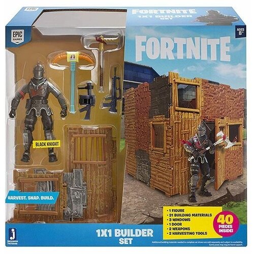 Игровой набор Fortnite - фигурка Black Knight с аксессуарами 1x1 Builder фигурка jazwares fortnite legendary micro series red knight 6 5 см fnt0946