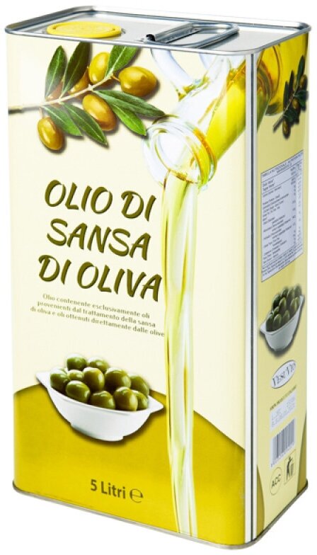Оливковое масло для жарки Olio di sansa di oliva 5 л ( Италия ) — фото 1