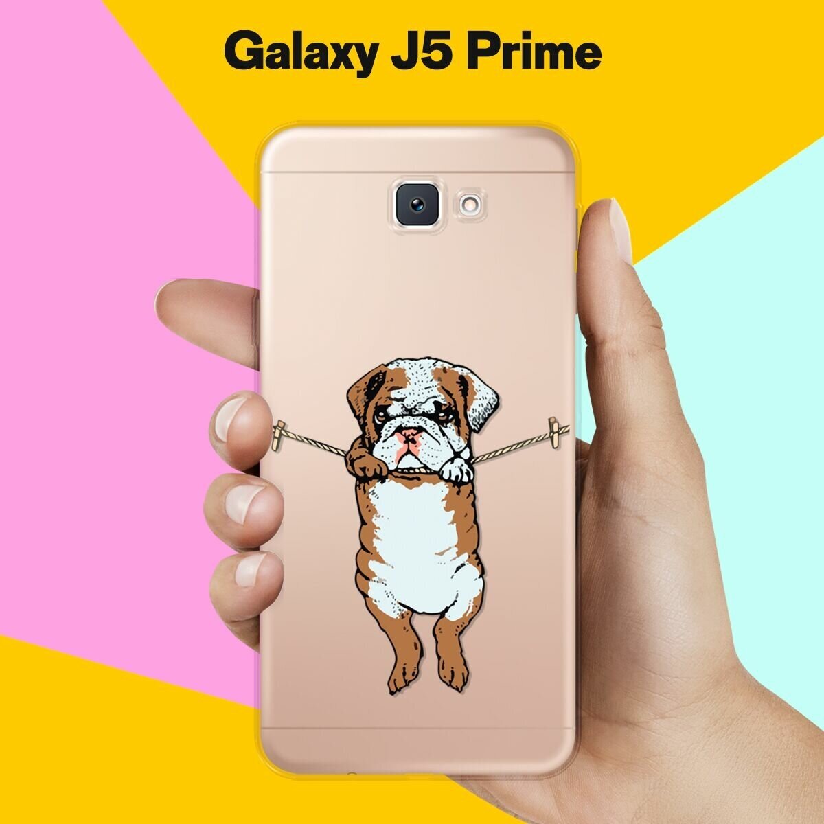Силиконовый чехол на Samsung Galaxy J6+ Бульдог / для Самсунг Галакси Джей 6 Плюс 2018