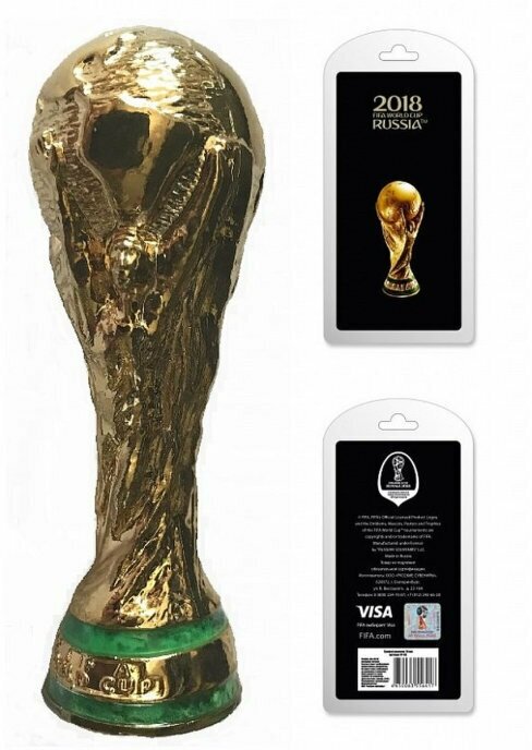 Лицензионный металлический миниатюрный кубок FIFA 2018 для любителей и фанатов футбола, 45 мм