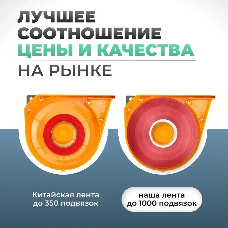 Тапенер BZ-3 Степлер садовый Лента 4800 подвязок / Тапенер BZ-3 + лента красная 150мкр 60м - 5 штук + скобы 4.800шт + ремкомплект - фотография № 5