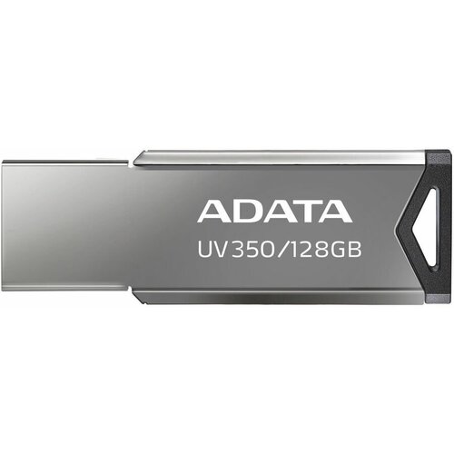 Флешка USB A-Data UV350 128ГБ, USB3.0, серебристый [auv350-128g-rbk]