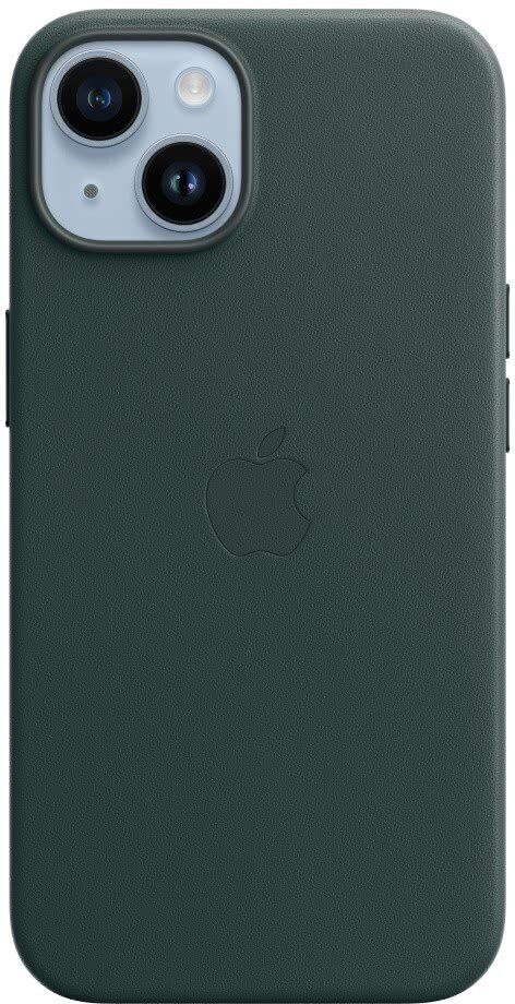 Чехол Apple iPhone 14 Leather Case with MagSafe, forest green (MPP53FE/A)