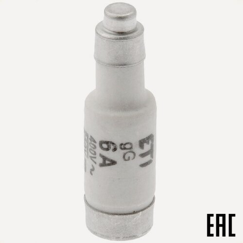 Изображение товара Плавкая вставка D01 2211003 6А 400В gL 8кА ETI (4 шт. в комплекте)