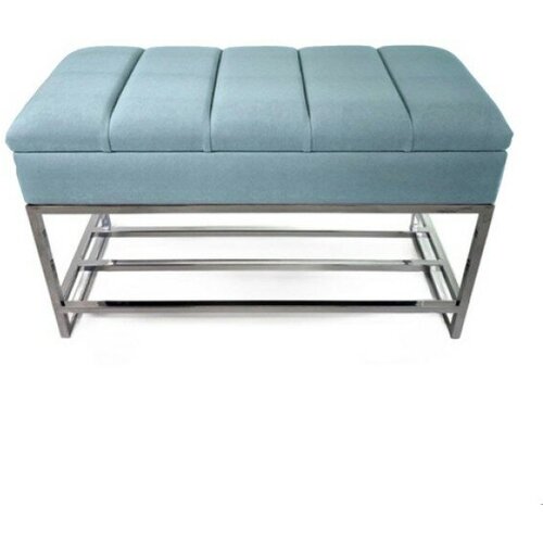 Банкетка DJANGO тедди 332 (голубовато-сер), Размер 70x35x45