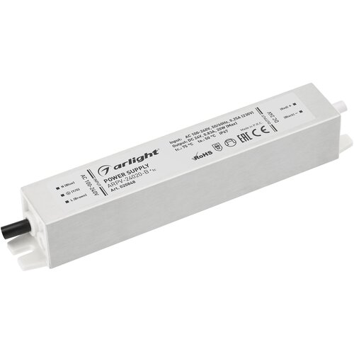 Блок питания (AC-DC) 24V 20W 020848 ARPV-24020B герм IP67 металл блок питания ac dc 24v 20w 00000001091 lv 20 24 герм ip67 пластик