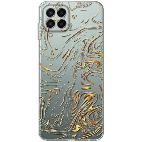 Силиконовый чехол Mcover для Samsung M33 с рисунком Золотой узор силиконовый чехол mcover для samsung a73 с рисунком золотой узор