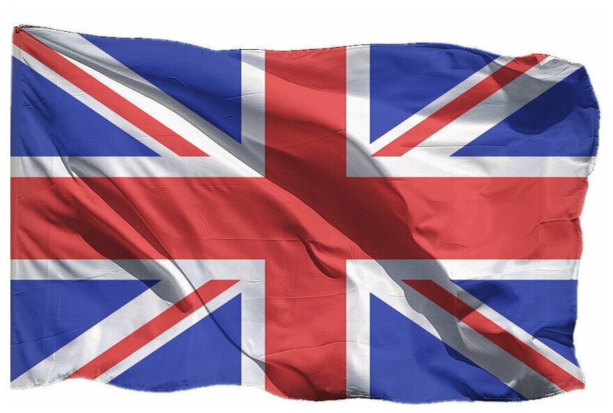 Флаг Великобритании на шёлке, 90х135 см - для ручного древка