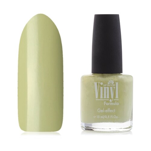 SEVERINA Лак для ногтей Vinyl, 15 мл, 30 светло-салатовый severina верхнее покрытие vinyl top glossy coat прозрачный 15 мл