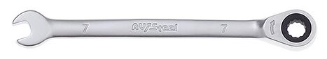 Ключ комбинированный трещоточный 7мм "AV Steel"
