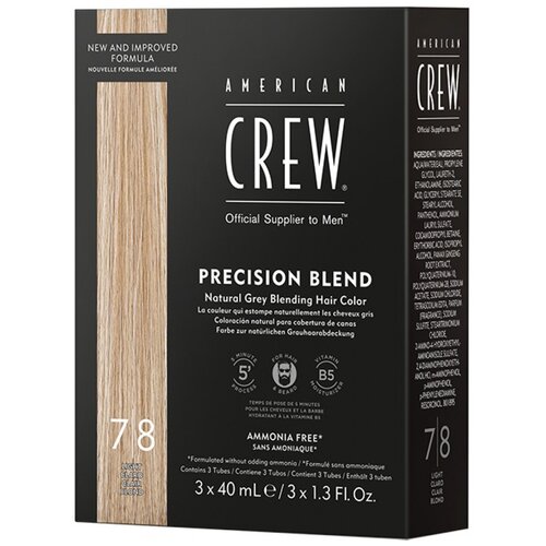 American Crew Precision Blend краска-камуфляж для седых волос, 7/8 блонд