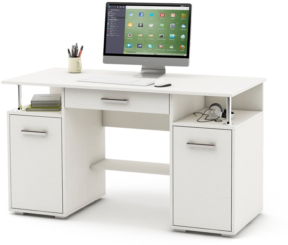 Компьютерный стол Хекс 5Я Белый