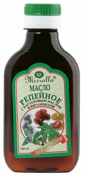 Mirrolla Репейное масло с касторовым маслом и витаминами 100 мл