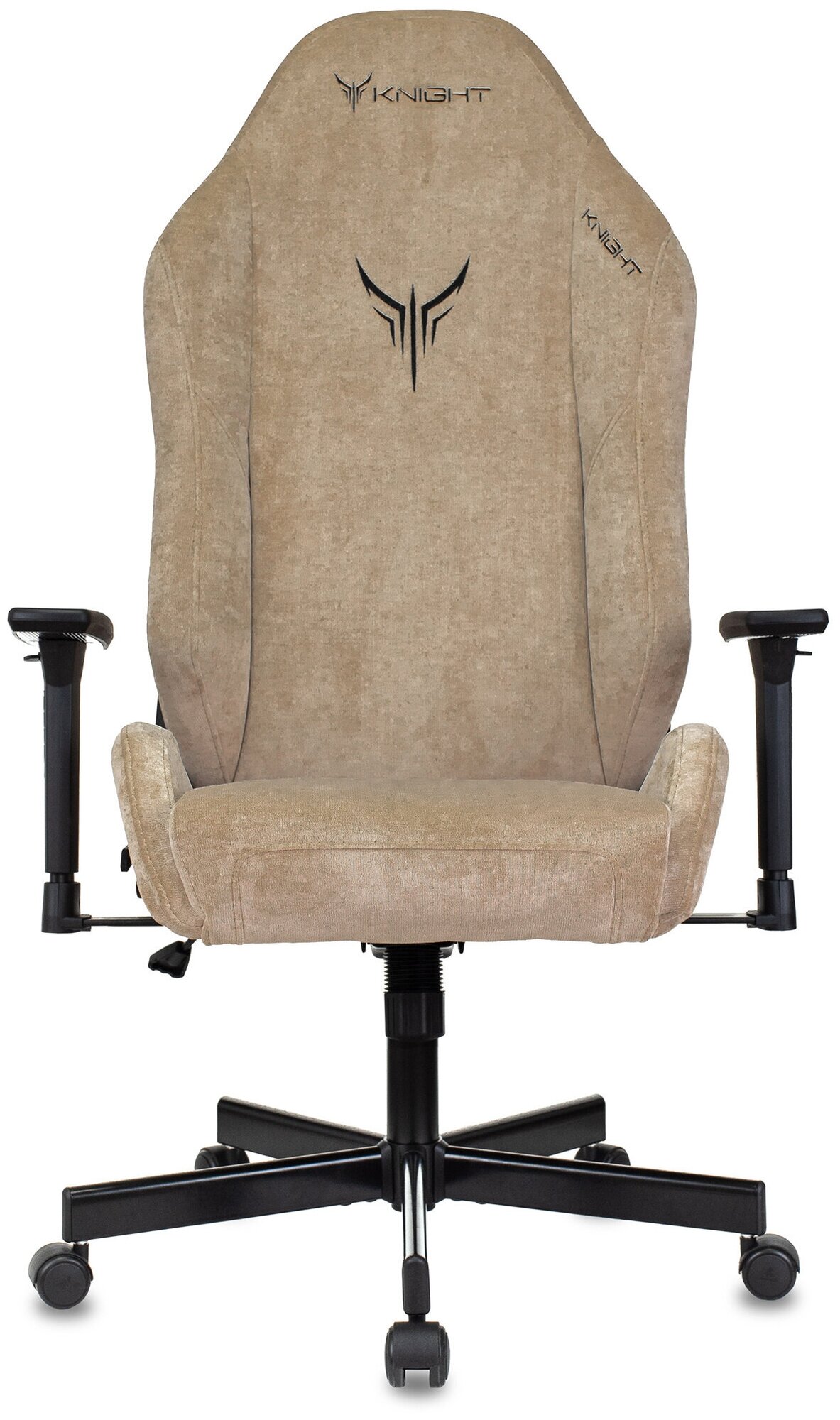 Кресло игровое Knight N1 Fabric бежевый Light-21 с подголов. крестовина металл - фотография № 19