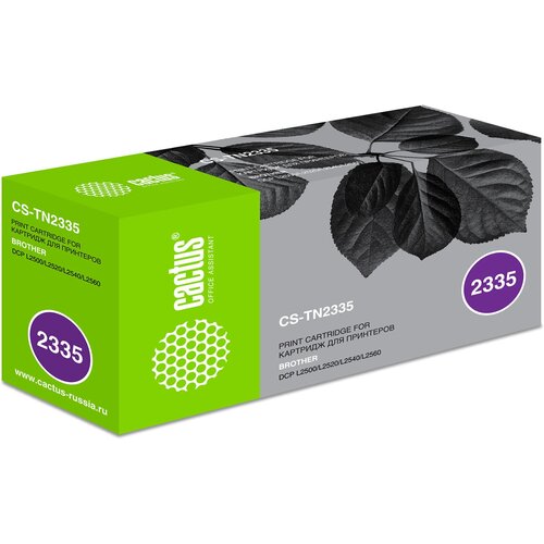 Набор картриджей Cactus CS-TN2335-2 черный 1200 страниц совместимый для Brother DCP L2500L2520L2540L2560 900₽
