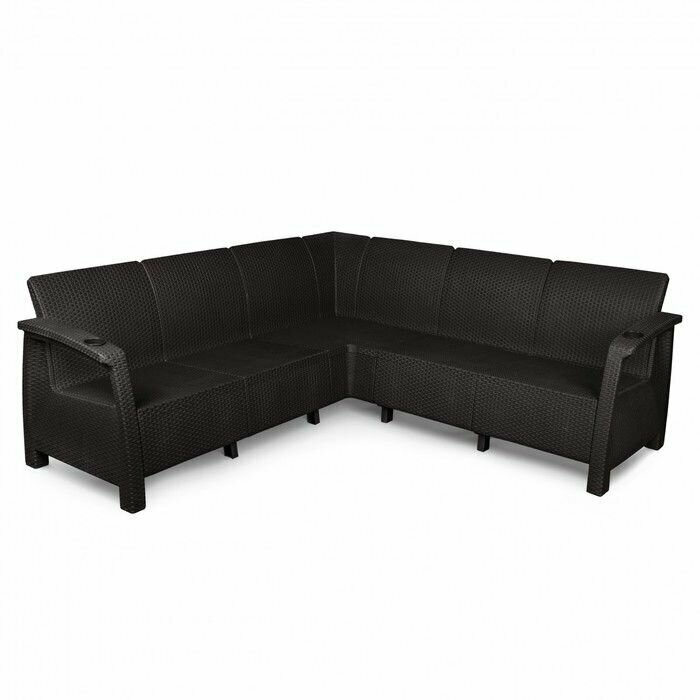 фото Диван угловой "Ротанг", цвет мокко, 200 х 200 х 79 см