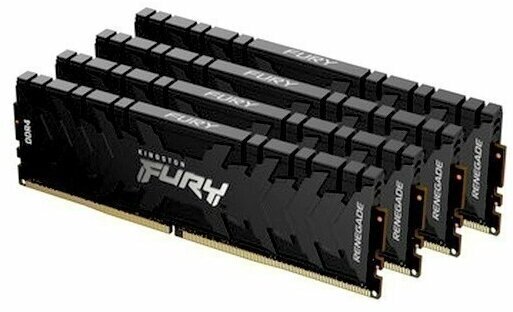 Оперативная память Kingston DDR4 32Gb (4x8Gb) 3600MHz PC-28800 CL16 1.35V Fury Renegade Black (kf436