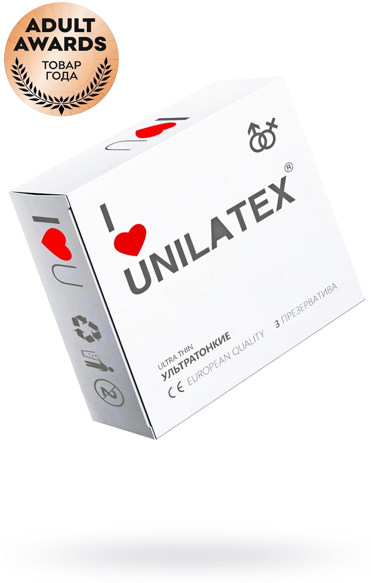 Unilatex / Презервативы Unilatex Ultra Thin 3 шт, ультратонкие.