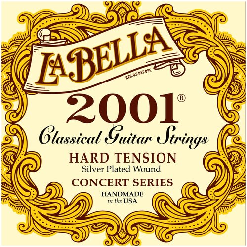 la bella 2001hard струны для классической гитары hard tension нейлоновые профессиональные посереб Струны для классической гитары 4/4 LA BELLA 2001HARD