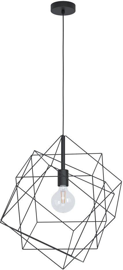 Светильник подвесной Eglo Straiton 43359, E27, 60Вт, кол-во ламп:1шт, Черный