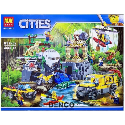 Конструктор Bl База исследователей джунглей 10712 (City 60161), 857 деталей lego city 60161 база исследователей джунглей 813 дет