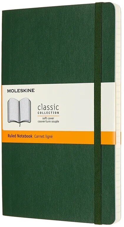 Блокнот Moleskine Classic Soft (в линейку) Large зеленый