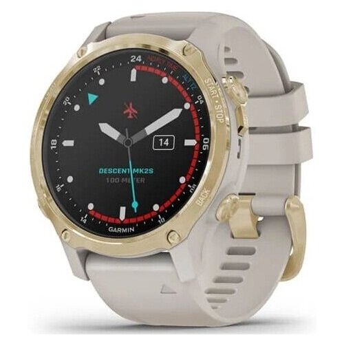 Умные часы Garmin Descent MK2S светло-золотистый корпус со светло-песочным силиконовым ремешком 12790000₽