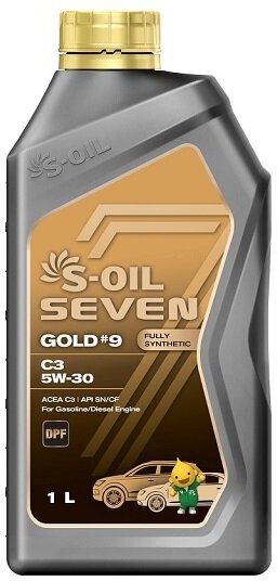 Синтетическое моторное масло S-OIL SEVEN GOLD#9 C3 5W-30, 1 л