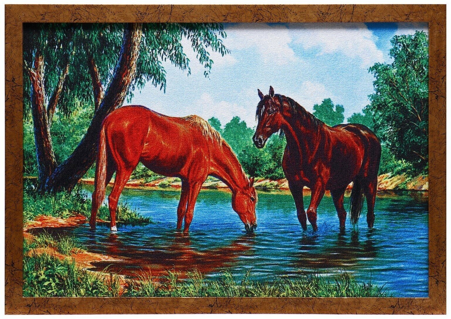 Гобеленовая картина "На водопое" 44*64 см