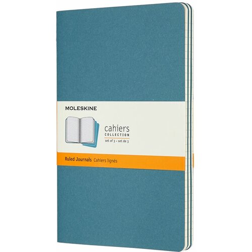 Блокнот Moleskine Cahier Journal, 80стр, в линейку, голубой [ch016b44]