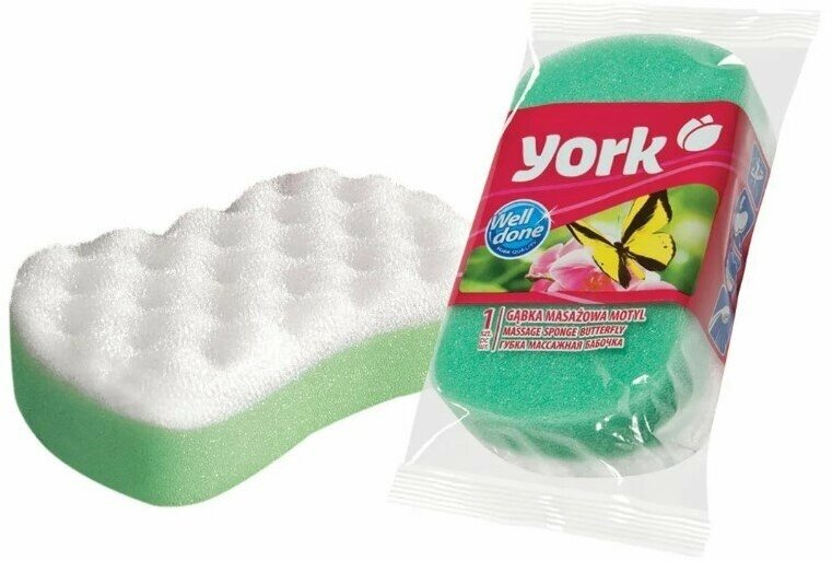 York губка для ванны Бабочка массажная