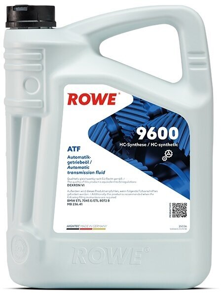 Масло трансмиссионное ROWE HIGHTEC ATF 9600, 5 л,