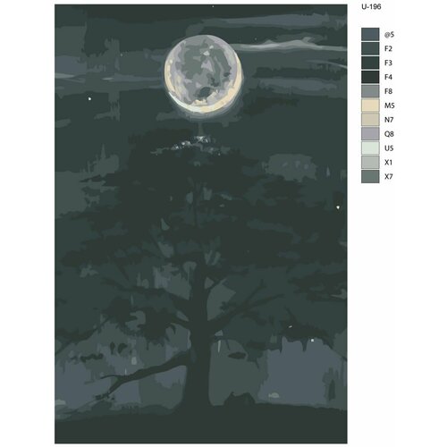 картина по номерам магия луны 30 x 40 см Картина по номерам U-196 Магия луны 80x120 см