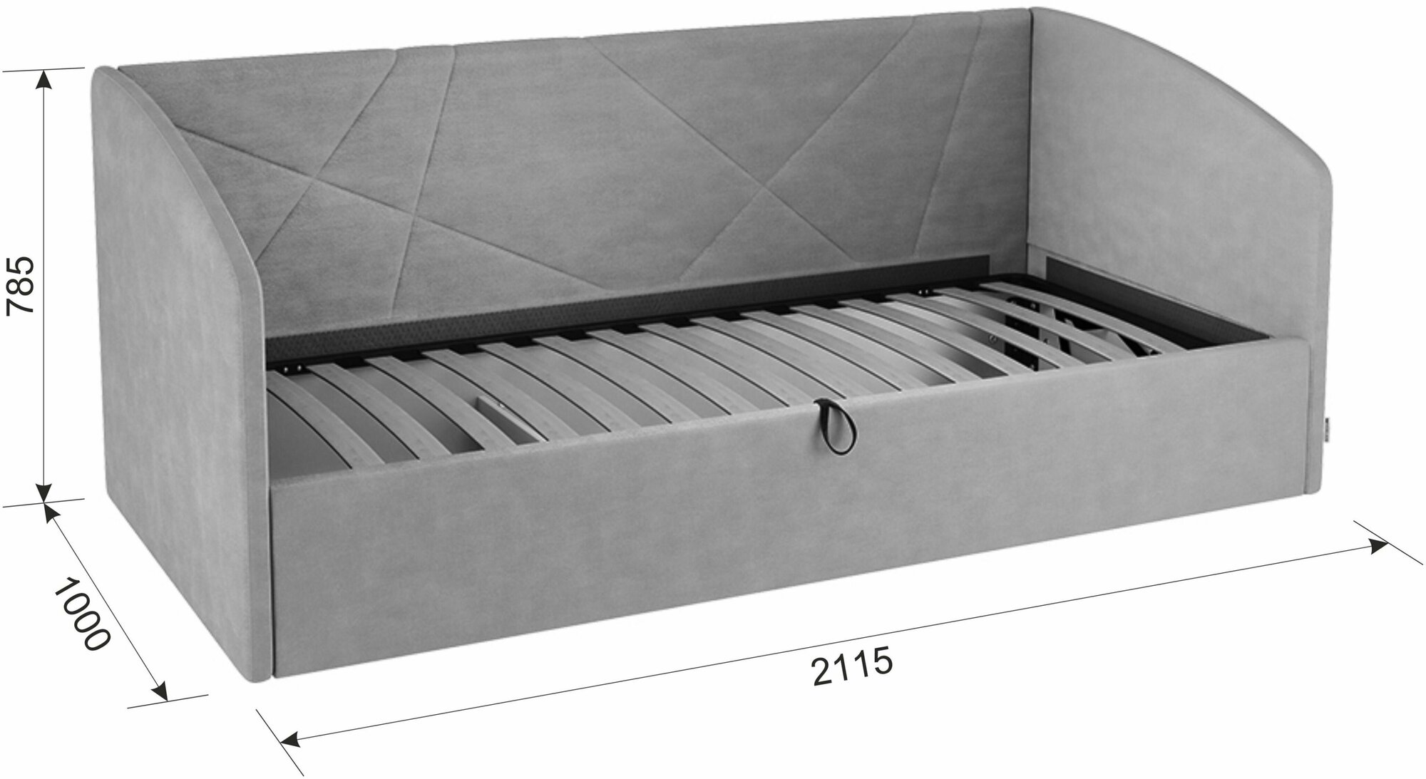 Кровать с подъемным механизмом Бест (Софа) 90х200 см - фотография № 7