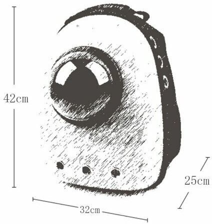 Переноска-рюкзак с анатомической спинкой и прозрачным окном-иллюминатором для кошек и собак - фотография № 4