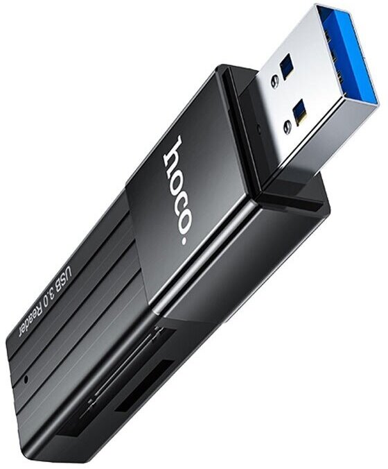 Картридер Hoco HB20 Mindful USB 3.0 TF/ SD карта черный