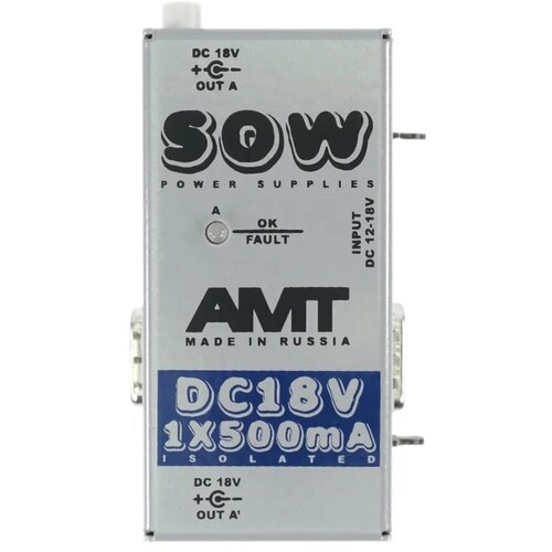 psdc12 2 sow ps 2 модуль питания dc 12v 2x100ma амт electronics AMT SOW PS DC-18V 1x500mA Модуль блока питания