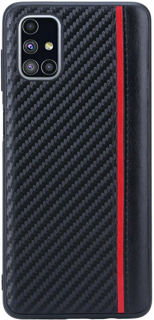 Чехол накладка G-Case Carbon для Samsung Galaxy M51 SM-M515F, черная