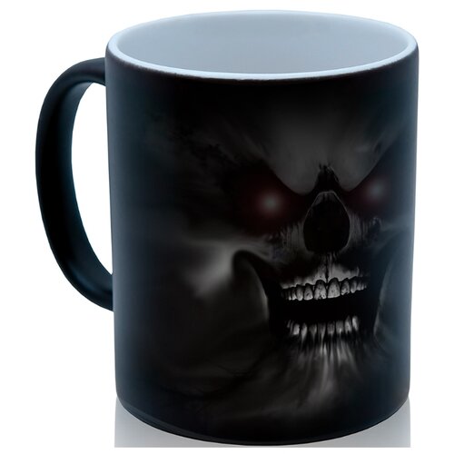 фото Кружка хамелеон skull on sky, недорогой сувенир drabs