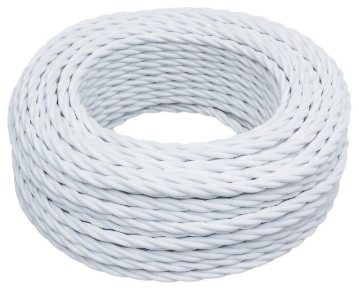 фото Провод витой BIRONI 3х1,5, бухта 20 м, цвет белый