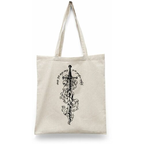 фото Сумка-шоппер унисекс каждому своё "властелин колец/хоббит/толкин" черная