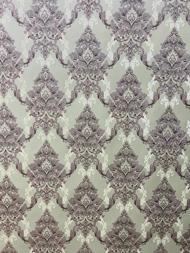 фото Обои метровые, виниловые на флизелиновой основе (горячее тиснение, моющиеся) 1.06м × 10.05м артекс Freedom 10561-06 серо-фиолетовые цветы декор