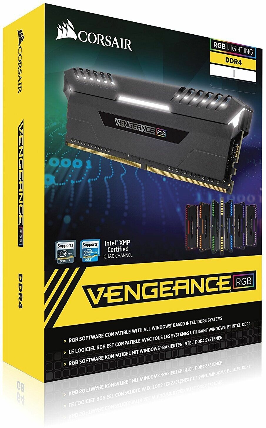 Оперативная память DIMM 16Gb (2*8Gb) DDR4-3000 Corsair CMR16GX4M2D3000C16 Vengeance RGB