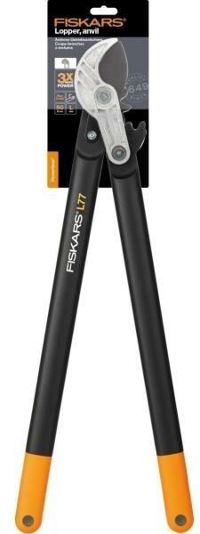 Сучкорез контактный Fiskars PowerGear L77 большой черный/оранжевый (1000583)