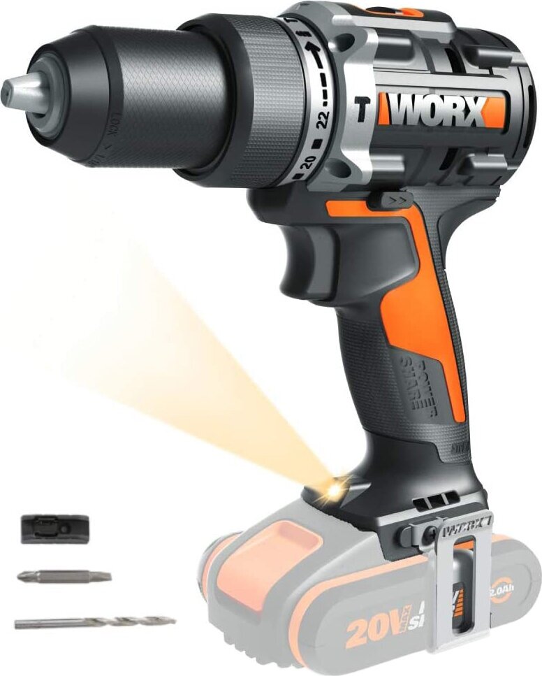 Дрель-шуруповерт ударная аккумуляторная WORX WX352.9, 60 Нм, 20В, бесщеточная, без АКБ и ЗУ - фотография № 5