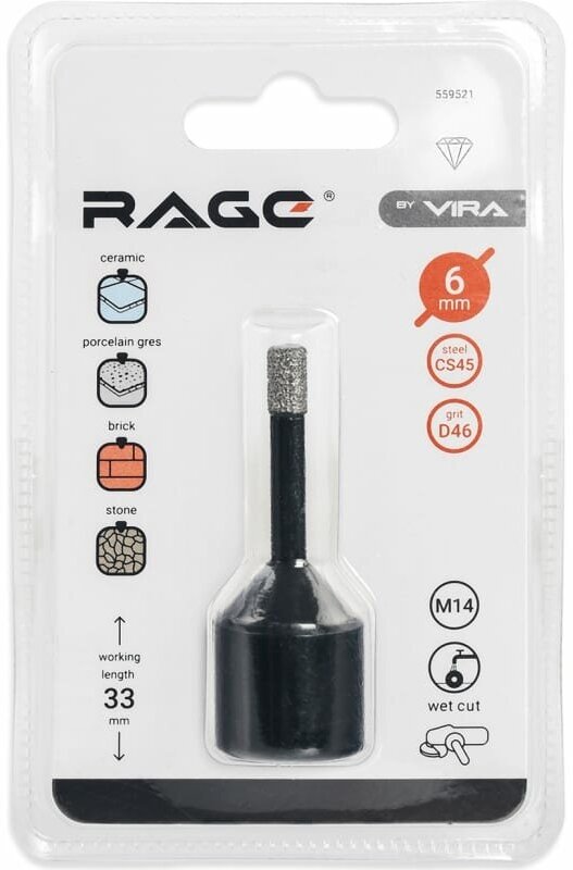 Коронка керамограниту и керамике Rage мм - фото №9