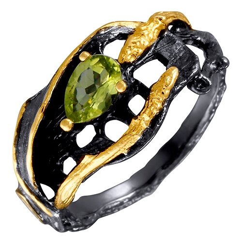 фото Element47 кольцо из серебра 925 пробы с перидотами r01393_ko_pd_001_bj, размер 17.5