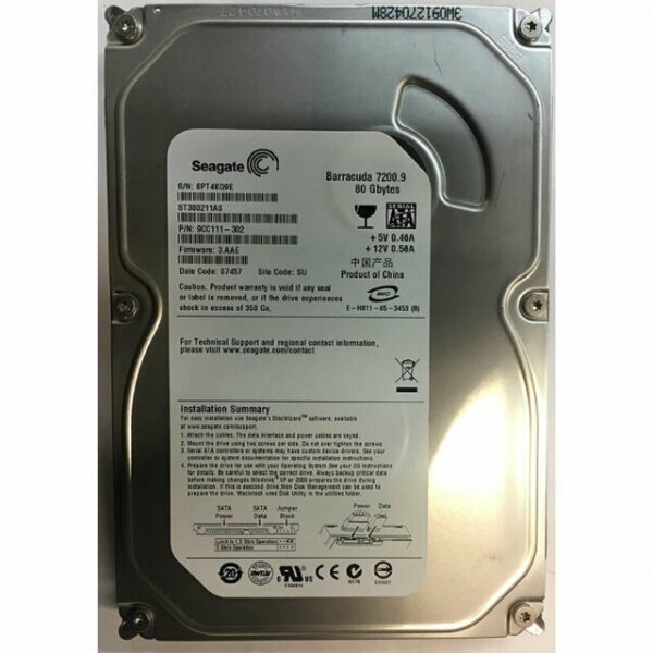 Жесткий диск Seagate 9CC111 80Gb 7200 SATAII 3.5" HDD