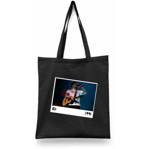 фото Сумка-шоппер унисекс каждому своё "эд ширан/ed sheeran" черная